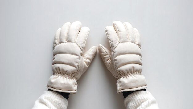 Photo unique winter gloves all color isolated on white background