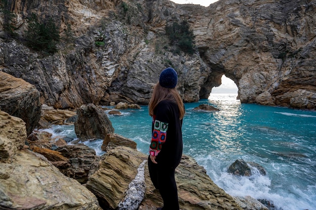 Uniquely beautiful caves and sea in Alanya, Turkey