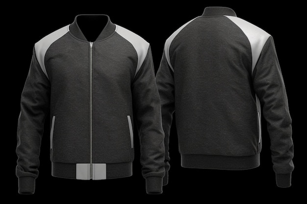 Unisex Raglan Jacket Mockup with Customizable Sleeves