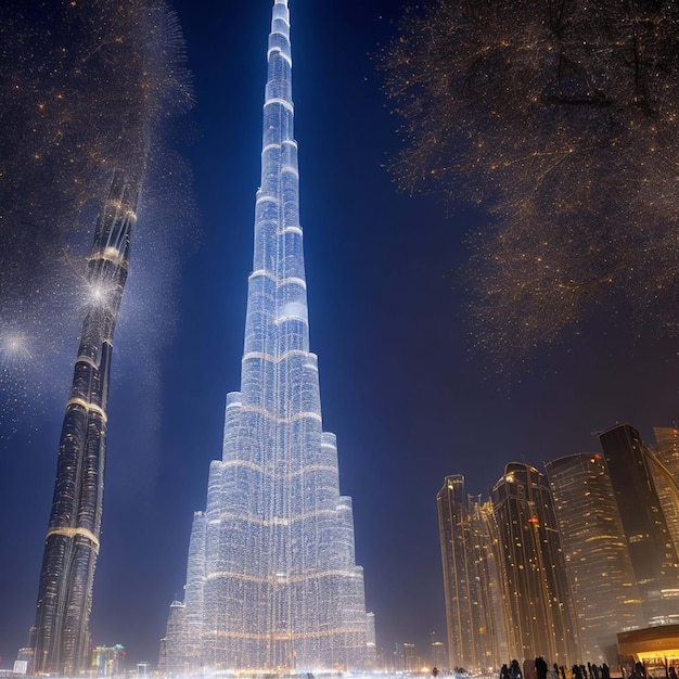 United Arab Emirates Dubai cityscape with Burj Khalifa