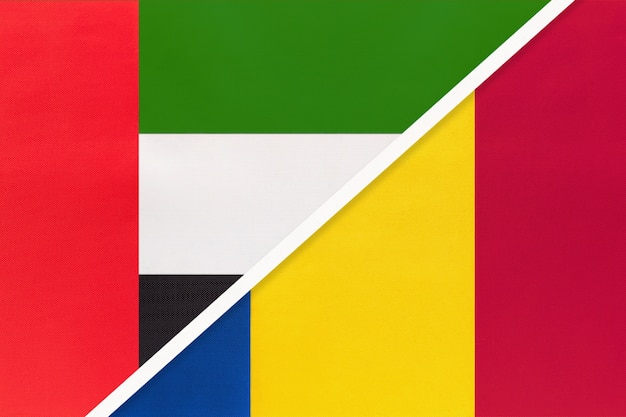 United Arab Emirates and Romania, symbol of national flags