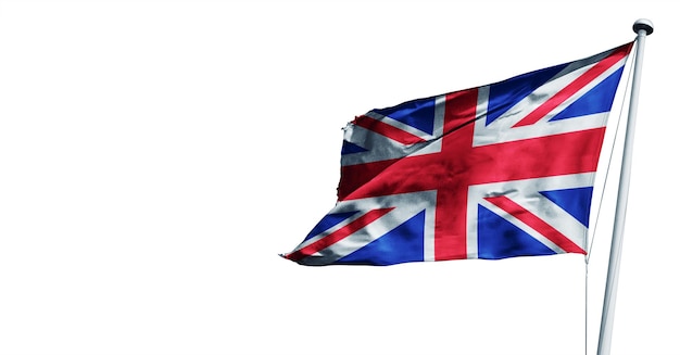 united_kingdom waving 3D render Flag, on a blue sky background. - image