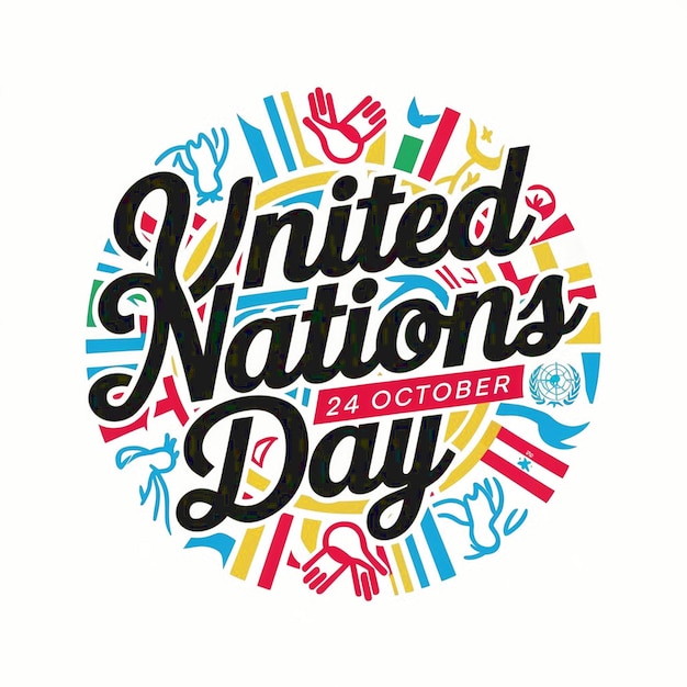 Photo united nations day celebration design