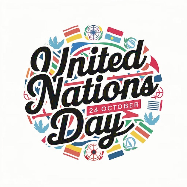 Photo united nations day celebration design