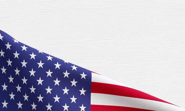 United States of America flag mockup background.
3D Rendering