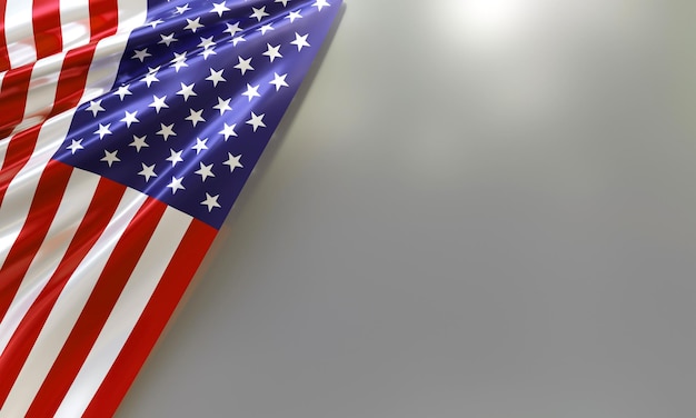 United States of America flag mockup background.
3D Rendering