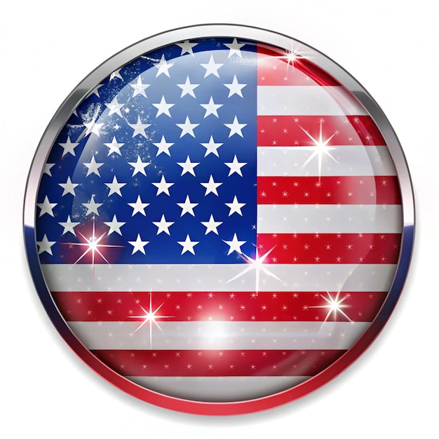 Photo united states of america flag sparkling badge