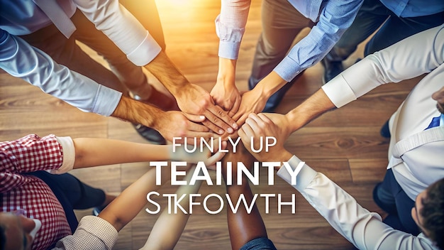 Photo unity is strength teamwork concept