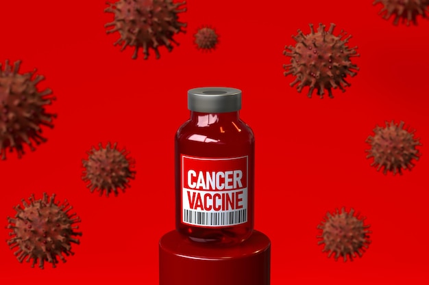 Universal Cancer Vaccine Concept 3d Rendering