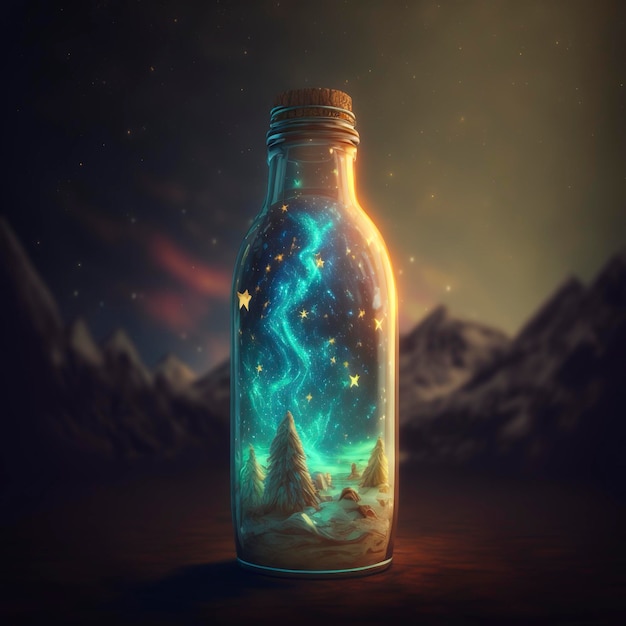 The universe in a glass bottle