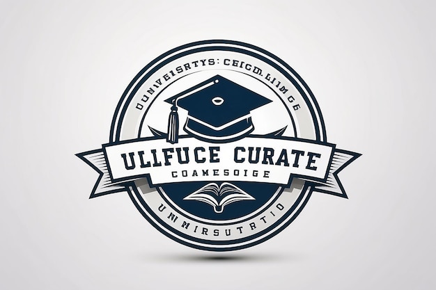 Photo university college graduate campus logo design inspiration template design emblem for school