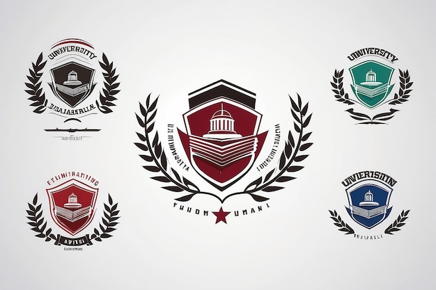 Photo university education logo design vector template