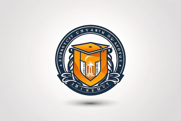 Photo university education logo design vector template