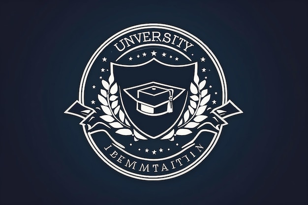 Photo university education logo design vector template