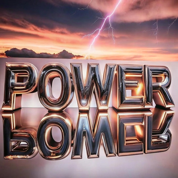 Photo unleashing power bold and electric typography