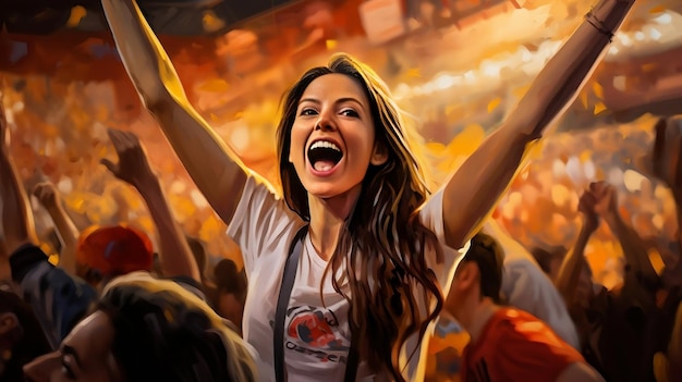 Unleashing the Spirit by Capturing the Vibrant Energy and Passion of Female Football Fans