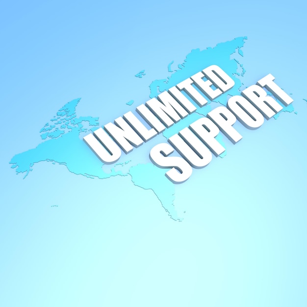 Unlimited support world map