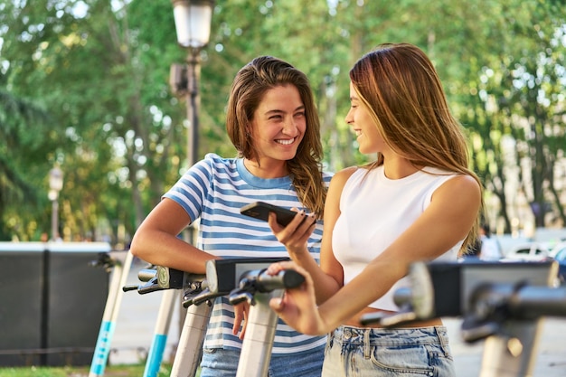 Unlocking an electric scooter for a fun city ride