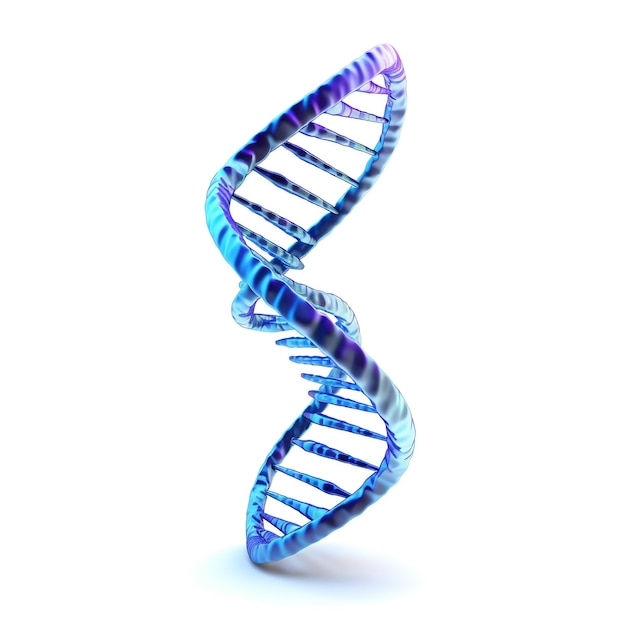 Unraveling the Code Simplistic Blue DNA Design on a White Background