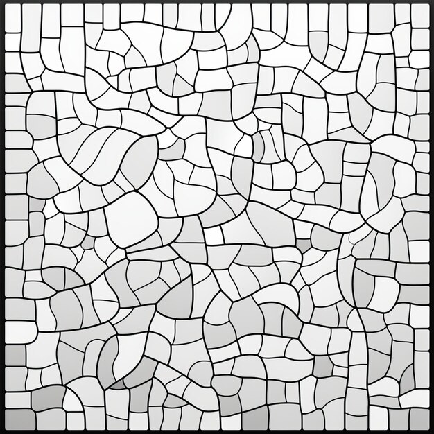 Photo unraveling the sleek simplicity exploring the intricate tessellation mosaics in monochromatic harmo