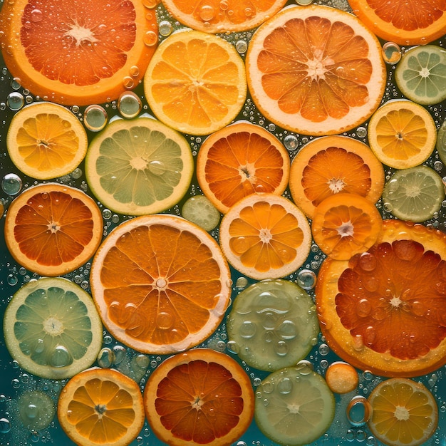 unrecognoscible orange slices