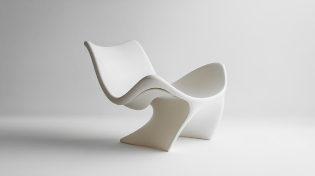 Photo unusual whimsical shaped chair on clean white background