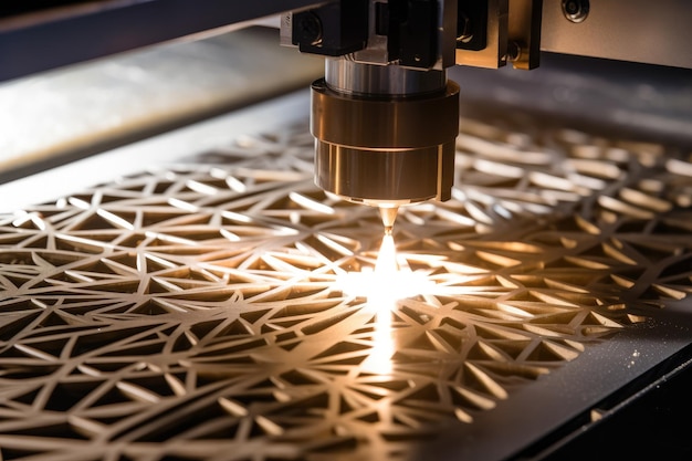 Unveiling the Enigmatic An Intricate Macro Perspective of a Laser Cutters Metamorphosis