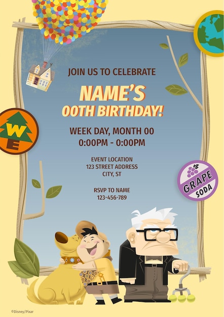 Photo up birthday party invitation