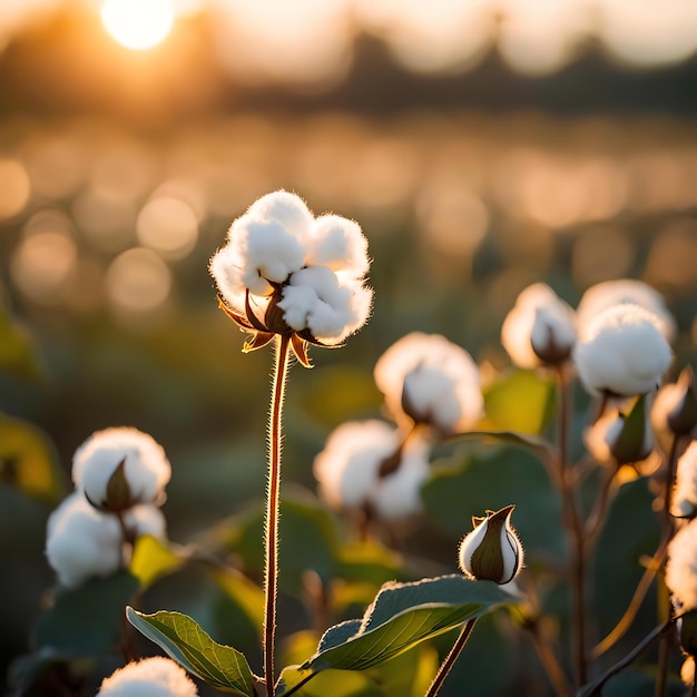 Up Close Cotton Cotton Plants