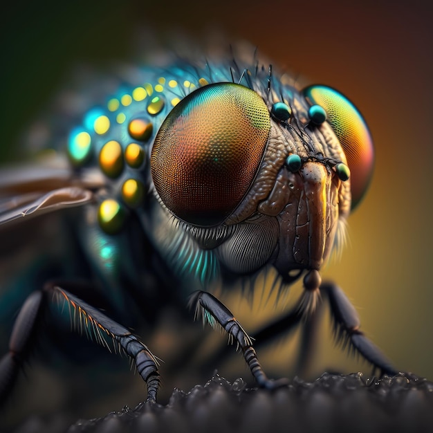 Up Close and Personal Macro Photography of a Fly in Great Detail