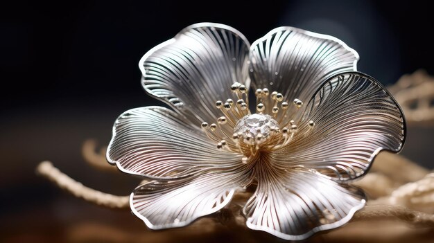 up silver flower