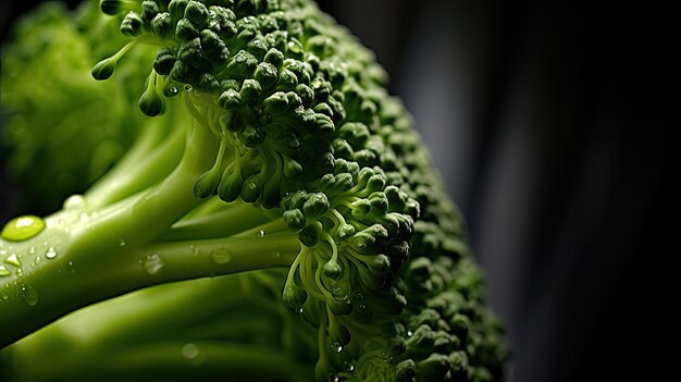 Up slice broccoli fresh