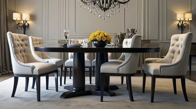 Photo upholstered dining chairs luxury design