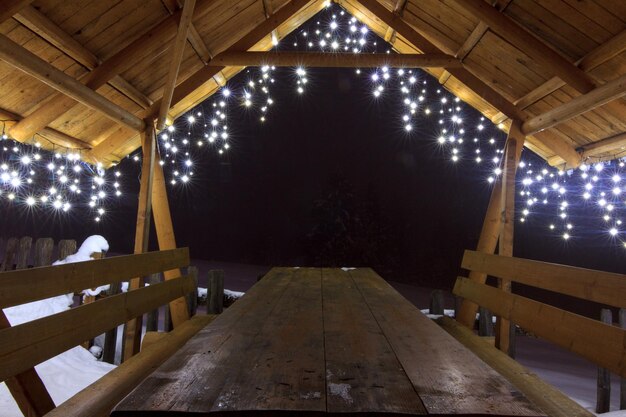 Upscale luxury home with Christmas lights