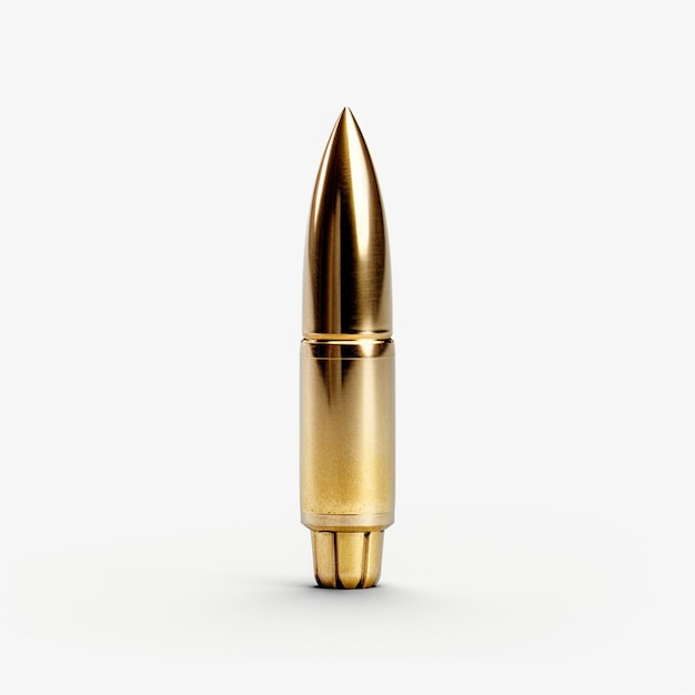 Uranium235 bullet with white background high quali