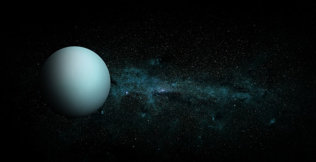 Uranus on space background. Elements of this image furnished by NASA.