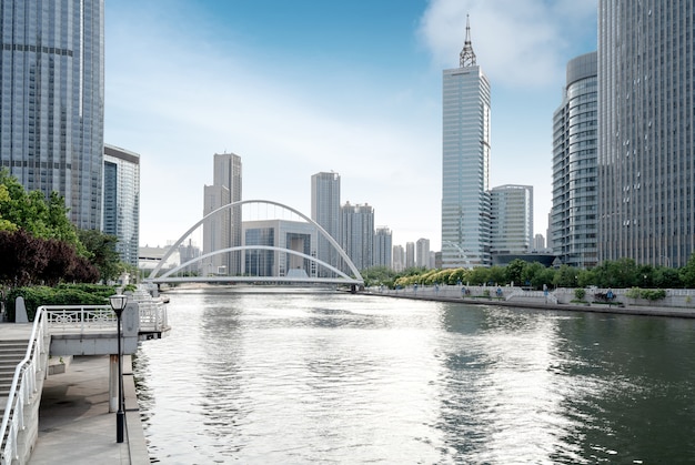 Urban architectural landscape in Tianjin, China