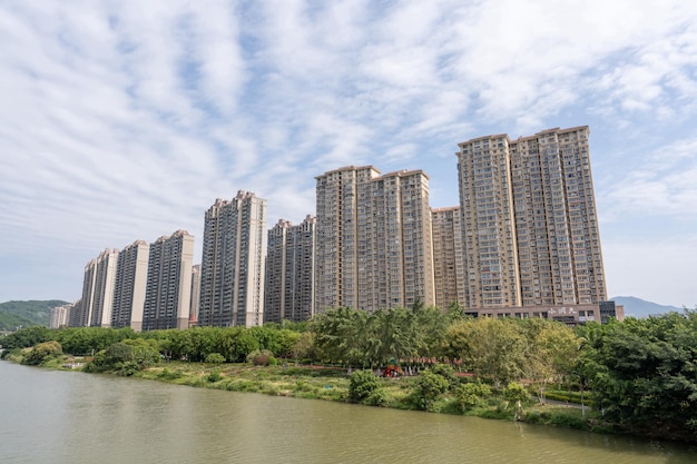 Urban architecture by the river