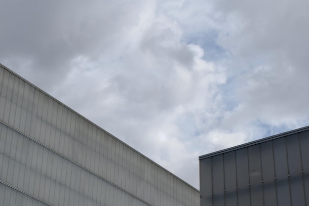 Urban architecture lines of several office buildings in Madrid Spain