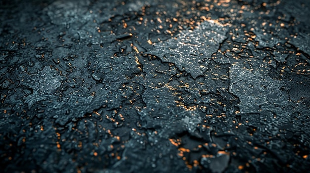 Urban Asphalt Texture Background CloseUp Shot