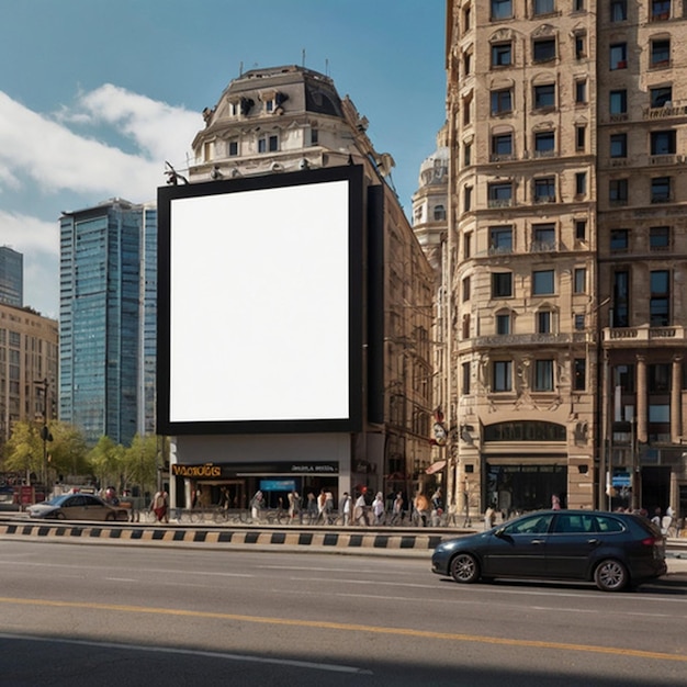 Urban Billboard Mockup in Cityscape