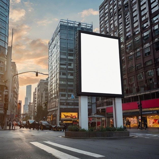 Urban Billboard Mockup in Cityscape