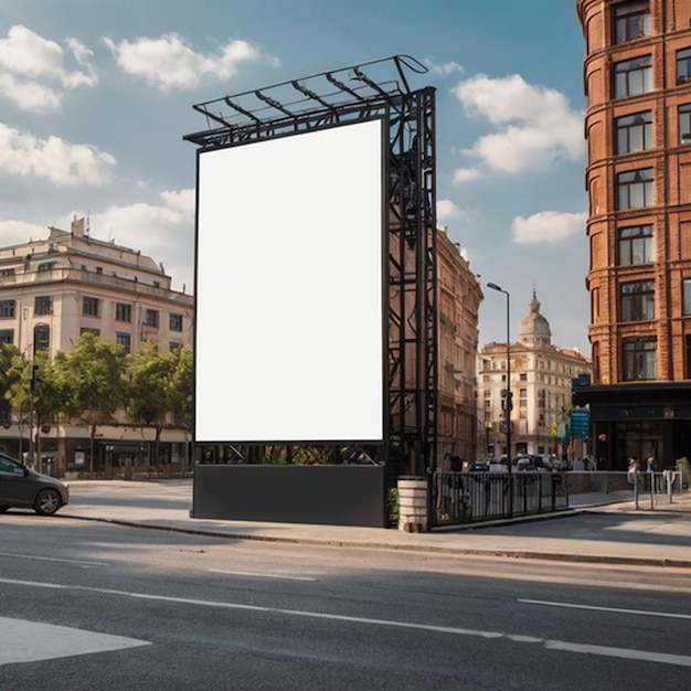 Urban Billboard Mockup in Cityscape