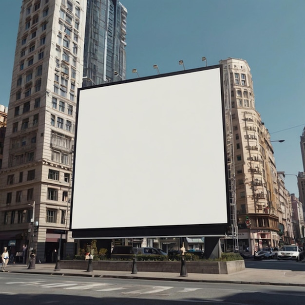 Urban Billboard Mockup in Cityscape