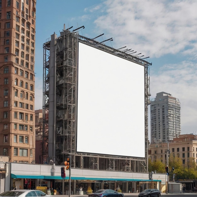 Urban Billboard Mockup in Cityscape