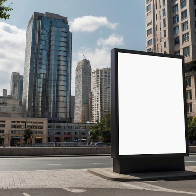 Urban Billboard Mockup in Cityscape