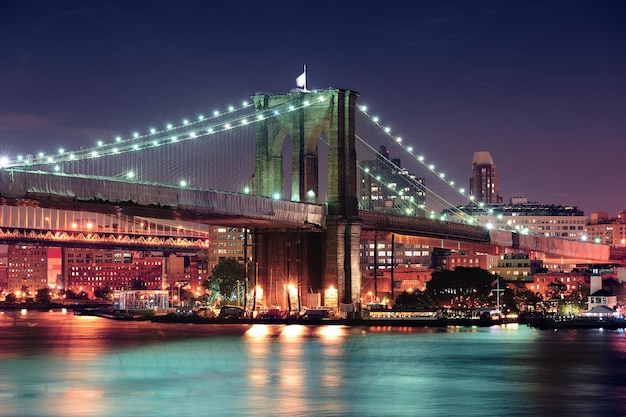 Urban bridge night scene