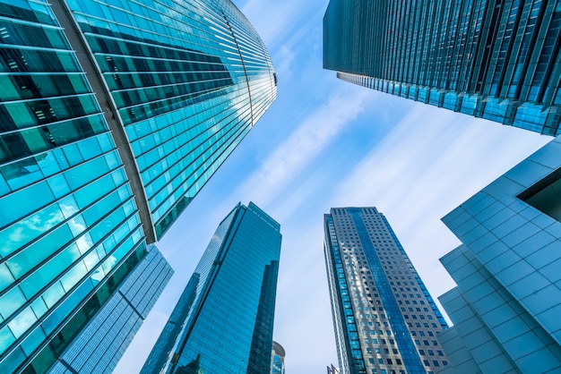 Urban building skyscrapers in Shanghai Financial District