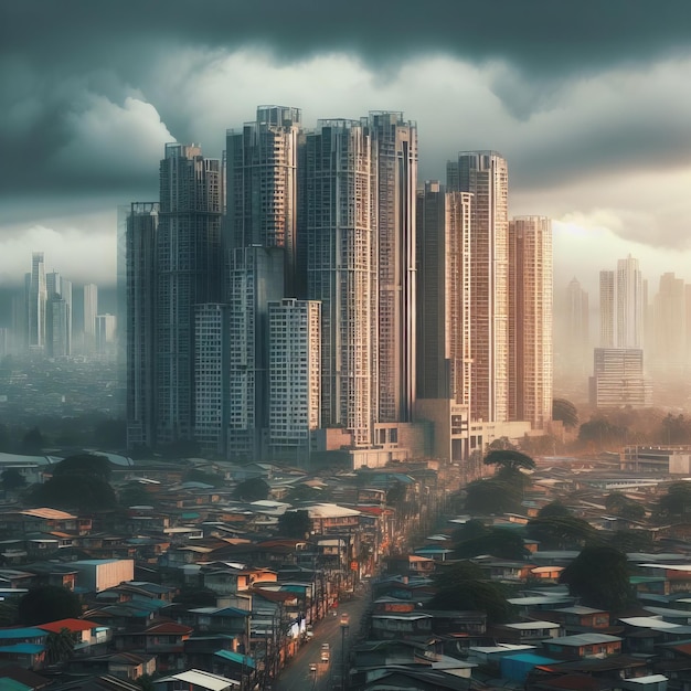 Urban Development Amidst Overcast Skies Philippine