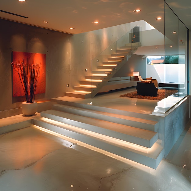 Urban Elegance EditorialStyle Photo of Contemporary Foyer with Recessed Lighting Highlight